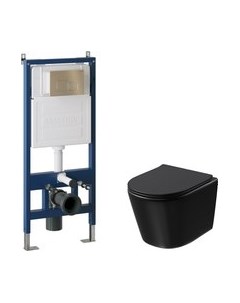 Унитаз подвесной с инсталляцией Grossman GR-4477BMSQ+900.K31.01.000+700.K31.02.310.310