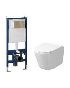 Унитаз подвесной с инсталляцией Grossman GR-4477SQ+900.K31.01.000+700.K31.02.310.310