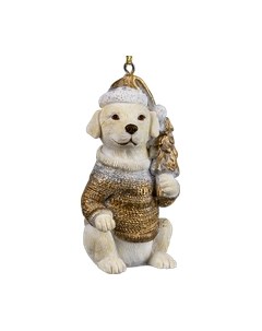 Елочная игрушка Decor Песик с елкой золотой / 58964 Erich krause