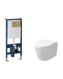 Унитаз подвесной с инсталляцией Grossman GR-4477SQ+900.K31.01.000+700.K31.03.310.310