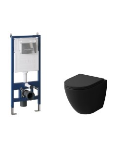 Унитаз подвесной с инсталляцией Grossman GR-4455BMSQ+900.K31.01.000+700.K31.03.100.100