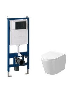 Унитаз подвесной с инсталляцией Grossman GR-4477SQ+900.K31.01.000+700.K31.04.21M.21M