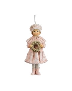 Елочная игрушка Decor. Девочка с рождественским венком / 62434 Erich krause