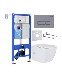 Унитаз подвесной с инсталляцией Roxen StounFix Slim 966807