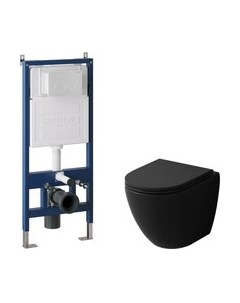 Унитаз подвесной с инсталляцией Grossman GR-4455BMSQ+900.K31.01.000+700.K31.05.01M.01M