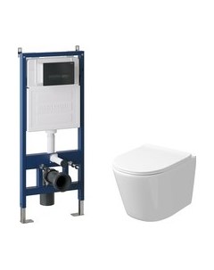 Унитаз подвесной с инсталляцией Grossman GR-4477SQ+900.K31.01.000+700.K31.03.210.210