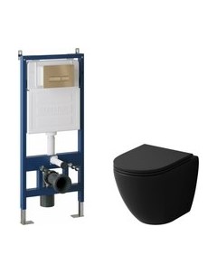 Унитаз подвесной с инсталляцией Grossman GR-4455BMSQ+900.K31.01.000+700.K31.03.310.310