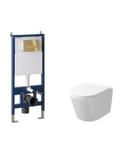 Унитаз подвесной с инсталляцией Grossman GR-4477SQ+900.K31.01.000+700.K31.03.300.300