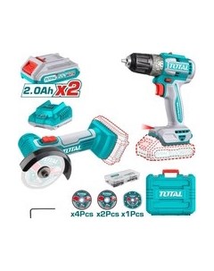 Набор электроинструмента TOTAL TDLI20453 + Мини-пила / TCKLI20278 Total