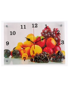 Часы-картина настенные, интерьерные «Фрукты», бесшумные, 25×35 см Сюжет