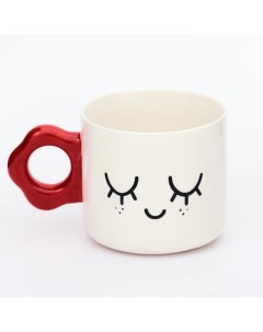 Кружка чайная керамическая «Смайлик», 320 мл, ручная работа Дорого внимание