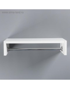 Полка подвесная для ванной комнаты "Вега 4005", с держателем полотенец, 43,2 х 20,1 х 10 см Клик мебель