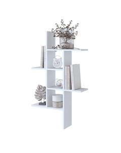 Полка настенная открытая, 1139×196×677 мм, цвет белый Сокол