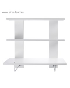 Полка подвесная для ванной комнаты "Вега 6001", с держателем полотенец, 60 х 22,6 х 54,8 см Клик мебель