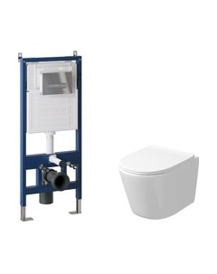 Унитаз подвесной с инсталляцией Grossman GR-4477SQ+900.K31.01.000+700.K31.03.100.100