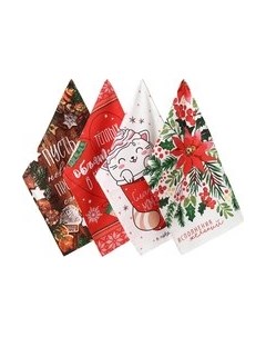 Набор полотенец Доляна Новогоднее настроение / 7107741