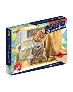 Картина по номерам MultiArt Кошки / CANV22X30-CATS Multiart