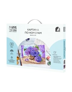Картина по номерам Три совы Букет гортензий / КХ_44135