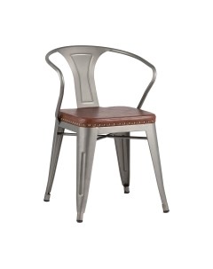 Стул Stool Group Tolix Arms Soft с подлокотниками / LF718H Grey 7083+PU7002 Stool group