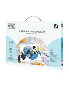 Картина по номерам Три совы Абстракция / КХп_48155