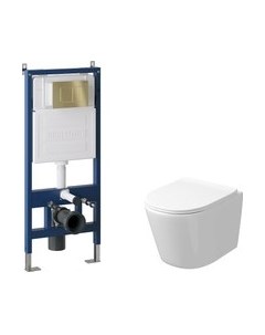 Унитаз подвесной с инсталляцией GR-4477SQ+900.K31.01.000+700.K31.04.32M.32M Grossman