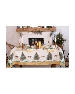 Комплект столового белья Этель Golden Christmas. Скатерть + салфетки 4шт / 5072923