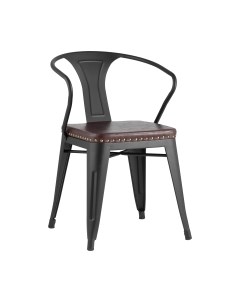 Стул Stool Group Tolix Arms Soft с подлокотниками /LF718H Matte Black 3474+PU7005 Stool group