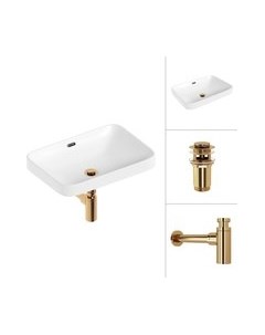 Умывальник Lauter 21441A + клапан 21190G + сифон 21635G