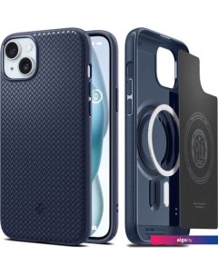 Чехол для телефона Mag Armor (MagFit) для iPhone 15 ACS06816 (темно-синий) Spigen