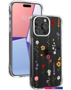 Чехол для телефона Cyrill Cecile для iPhone 15 Pro Max ACS06625 (прозрачный/цветы) Spigen
