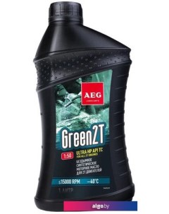 Моторное масло Green HP 2T API TC (зеленый) 1л Aeg lubricants