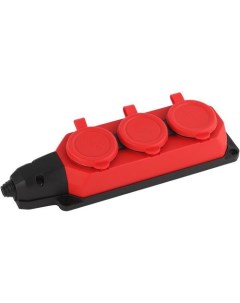 Колодка удлинителя K-3e-RED-IP44 Б0044552 Эра