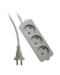 Сетевой фильтр 3 розетки, белый, 3 м (EL-NL3-W-3) Гарнизон