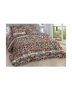 Комплект постельного белья Milanika Леопард Евро Миланика