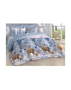 Комплект постельного белья Milanika Зимний лес 1.5сп Миланика