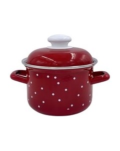 Кастрюля Лысьвенские эмали White Dots Вишневый 1610АП2/8Вш
