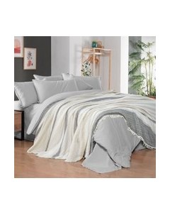Комплект постельного белья с покрывалом Ribera Mood Comfort Евро / Y1017 RIBERA v2/Gri Sarev