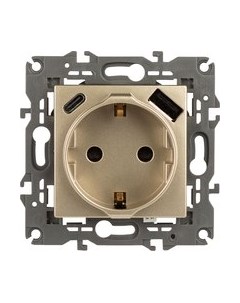 Розетка ЭРА Elegance 14-4108-04 / Б0067740 Эра