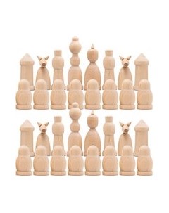 Набор заготовок для творчества Брестская Фабрика Сувениров Шахматные фигуры / ch_blank_bfs Брестская фабрика сувениров