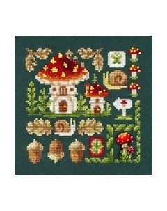 Набор для вышивания Мини-семплер. Мухоморный домик / НВ-944 М.п.студия