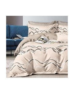 Комплект постельного белья Alleri Сатин Premium 2сп с евро max простыней / СП-293