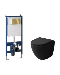 Унитаз подвесной с инсталляцией Grossman GR-4455BMSQ+900.K31.01.000+700.K31.05.30M.30M