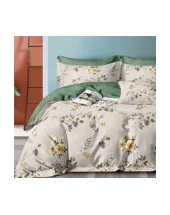 Комплект постельного белья Alleri Сатин Premium 2сп с евро max простыней / СП-296