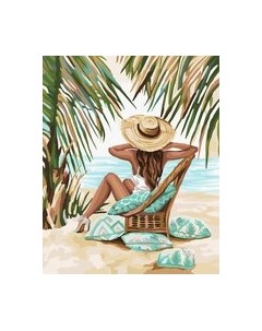 Картина по номерам Три совы Под пальмами / KX4050_40008