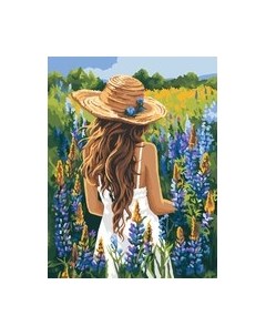 Картина по номерам Три совы Люпиновое поле / КХ3040_53878