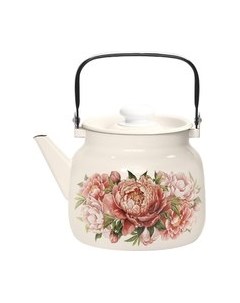 Чайник Лысьвенские эмали Букет пионов 2713П2/4