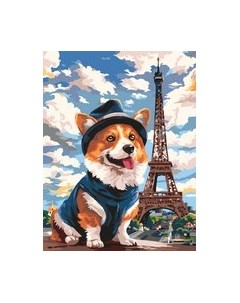 Картина по номерам Корги в Париже / KX3040_30002 Три совы