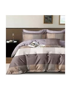 Комплект постельного белья Alleri Сатин Premium 2сп с евро max простыней / СП-297