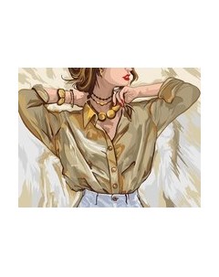 Картина по номерам Три совы Аксессуары в женском образе / KX3040_30006