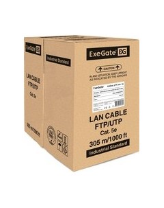 Кабель ExeGate UTP4-C5e-CU-S24-IN-PVC-GY-305-FLUKE / EX256748RUS Exegate